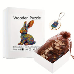 Colorful Rabbit Puzzle 3D Animal Jigsaw 5A Challenge Level Brain Teaser