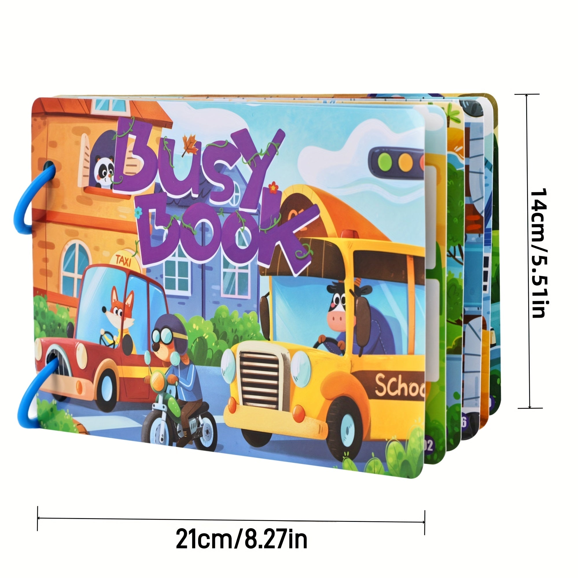 Traffic Busy Book: Shape Matching Puzzle Toy