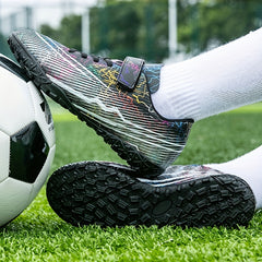 Adult Turf Football Boots Hook Loop Anti-slip TF Soccer Cleats
