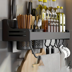 Kitchen Storage Rack Wall-mounted Aluminum Chopsticks Rack