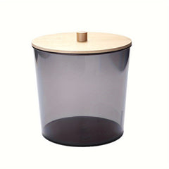 Large Plastic Laundry Pods Container with Bamboo Lid