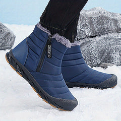 Women's Plush Thermal Snow Boots Side Zipper Non-slip Winter Ankle Boots