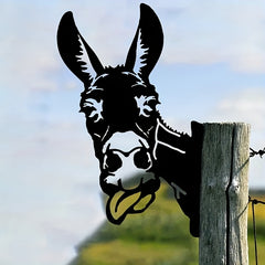 Donkey Tongue Out Silhouette Farmhouse Garden Decor