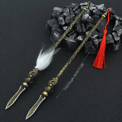 Mini Lance Halberd Spear Pendant Key Chain Weapon Model Pendant