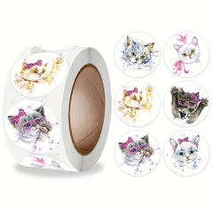 500pcs Cartoon Cat Sticker Decoration Teacher Reward Sticker