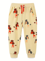 Girls' Jogger Sweatpants Drawstring Waist Casual Comfort Sports Trousers