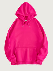 Solid Hoodie With Pocket Long Sleeve Casual Sweatshirt Women's Clothing