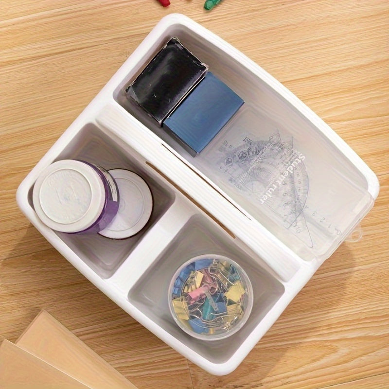Desktop Plastic Basket Storage Box with Compartments