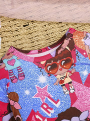 Cartoon Graphic Long Sleeve Bodysuit for Baby Boys and Girls