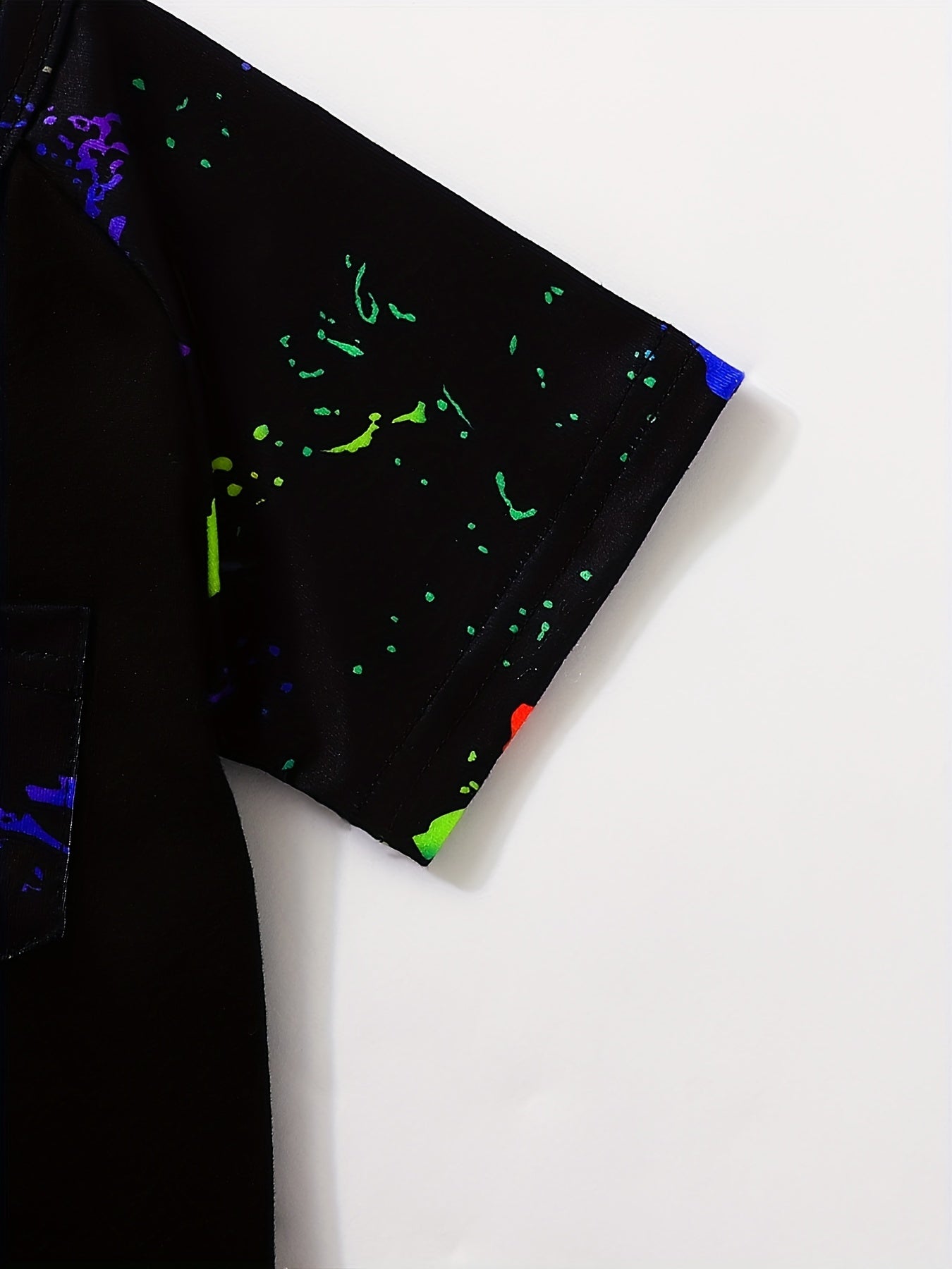 Graffiti Glow In The Dark Print Romper & Shorts Set