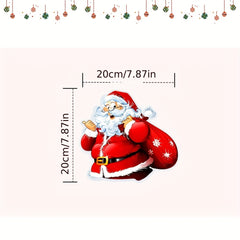 2pcs Santa Claus Christmas Decorations Reflective Sticker