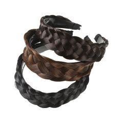 Synthetic Braided Hairband Wide Plaited Braids Headband