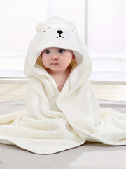 Cartoon Baby Bath Towel & Hooded Bathrobe Soft Microfiber 0-2 Years