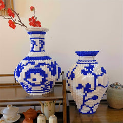 Porcelain Vase Building Blocks Toys Home Decoration DIY Desktop Toy