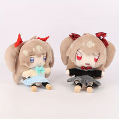 Neuro Sama Plush Toy Anime Girl Stuffed Animal with Red Bow & Dress Soft Plushie