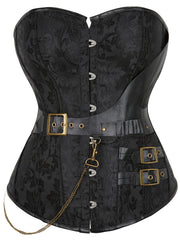 Gothic Corset Women's Plus Chain Decor Lace Up Waist Training