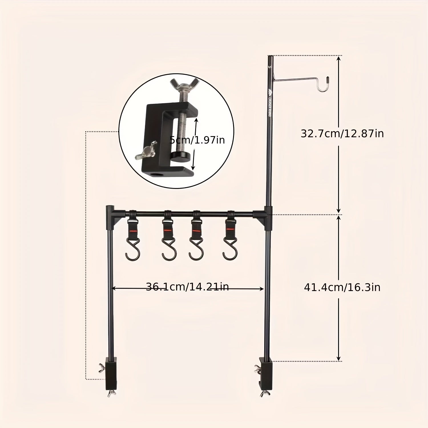 Aluminum Alloy Folding Hanging Rack for Outdoor Camping