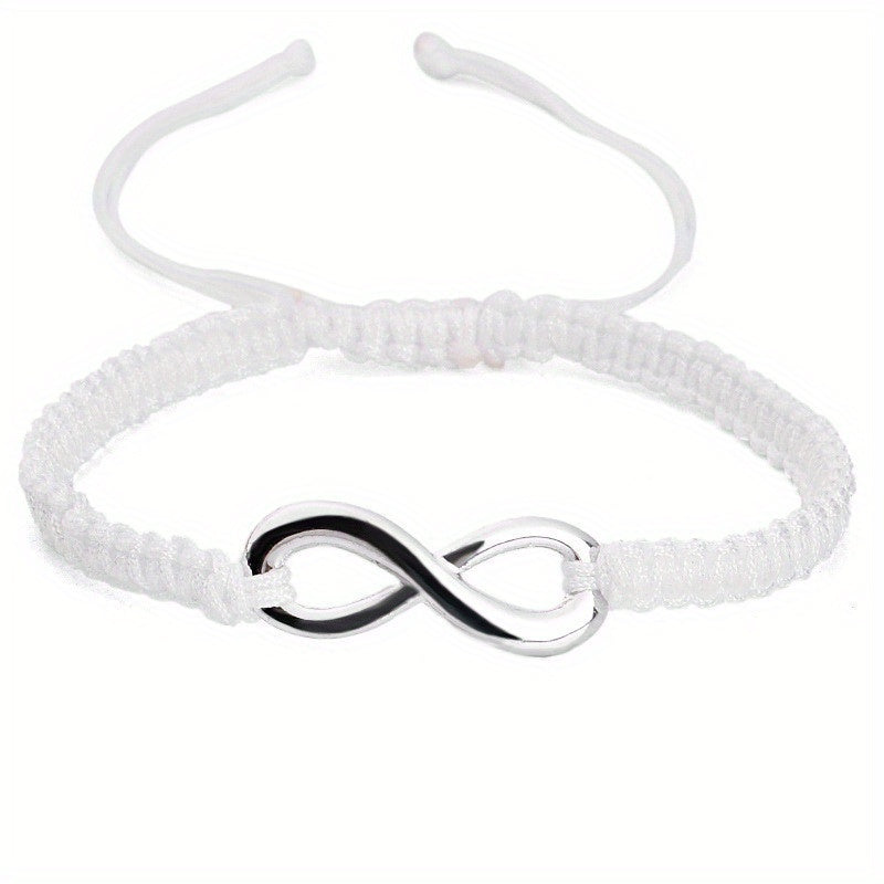 Infinity Symbol Braided Bracelet Adjustable Hand Jewelry Gift