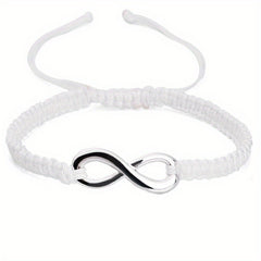 Infinity Symbol Braided Bracelet Adjustable Hand Jewelry Gift
