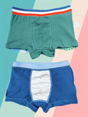 4pcs Boys Boxer Briefs 95 Cotton Striped Cartoon Print Elastic Waist
