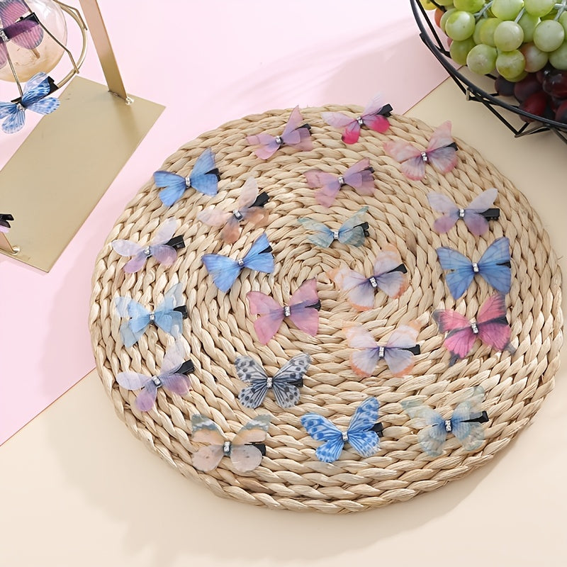 30pcs Butterfly Hair Clips for Christmas Parties
