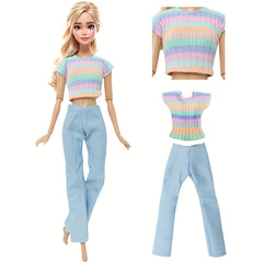 5 Sets Fashionable Sportswear Outfits for 11.5-Inch Dolls