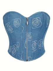 Floral Print Corset Bustier Slimming Body Shaper Women's Lingerie