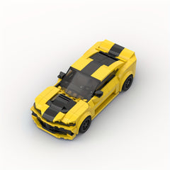 347pcs Yellow Sports Car Building Block Model Set Toy Ornament