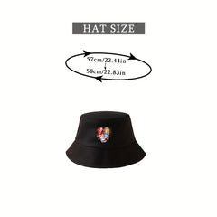 Y2K Cartoon Girl Print Bucket Hat Lightweight Sun Shade Fisherman for Women