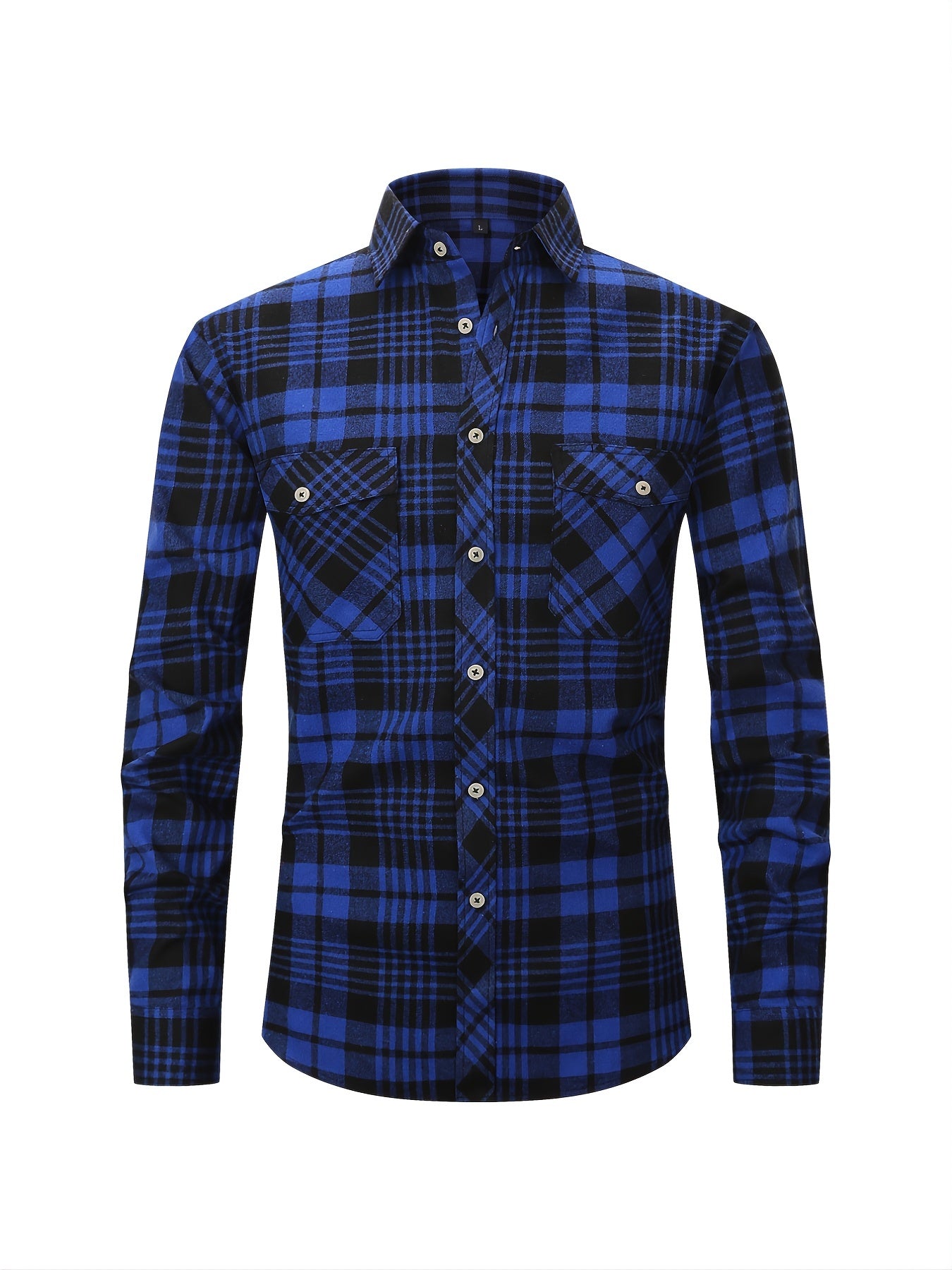 Men's Plaid Button Down Long Sleeve Shirts