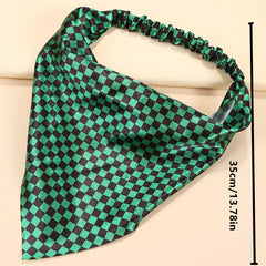 Anime Series Headband Triangle Scarf Elastic Turban Geometric Print Bandana