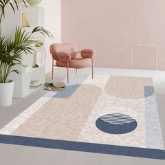 Fluffy Faux Wool Area Rug Non-slip Modern Large Carpet