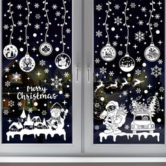 237pcs Christmas Window Stickers Reusable Xmas Window Clings Decals
