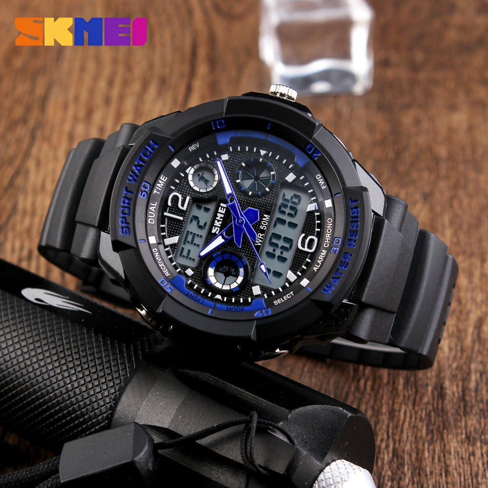 Waterproof Dual Time Sports Watch