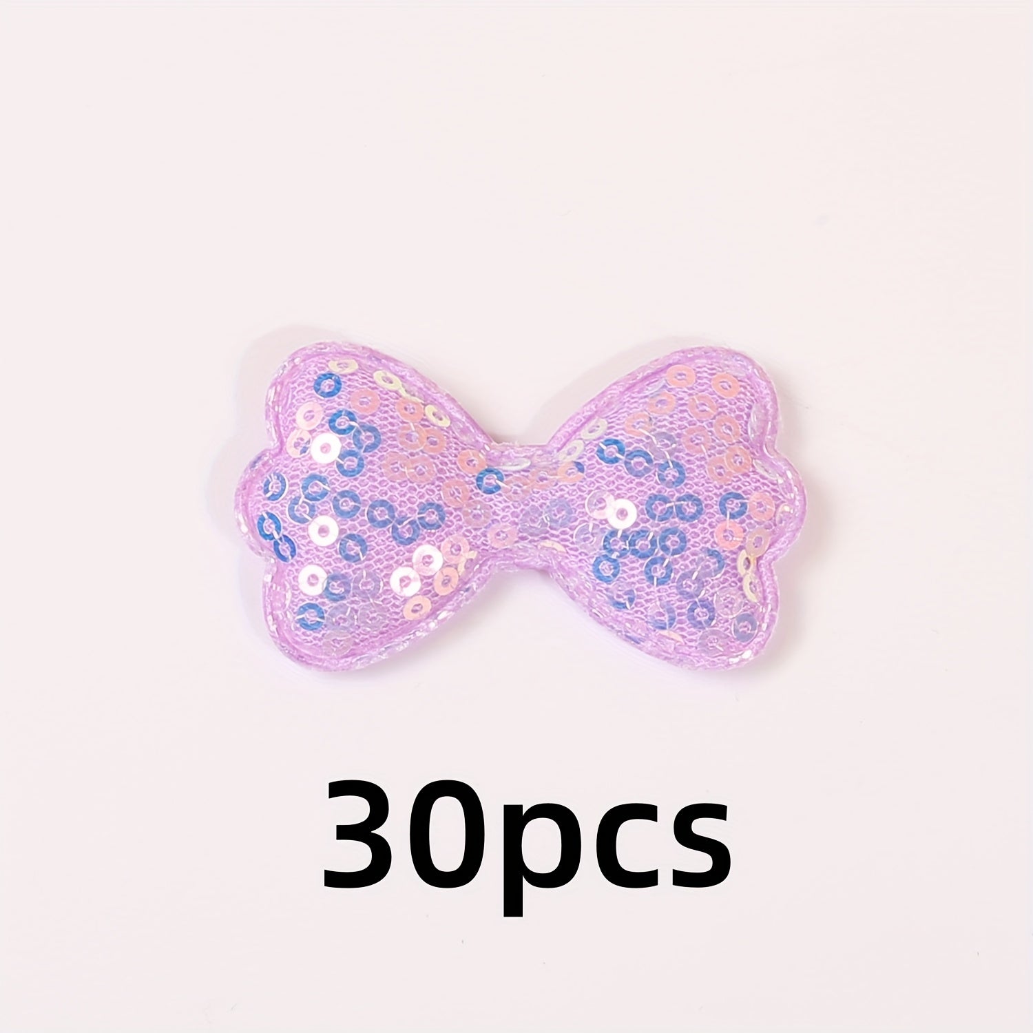 30pcs Glitter Sequin Accessory Set for DIY Hair Clothes Shoes - No Clips