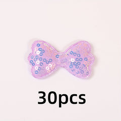 30pcs Glitter Sequin Accessory Set for DIY Hair Clothes Shoes - No Clips