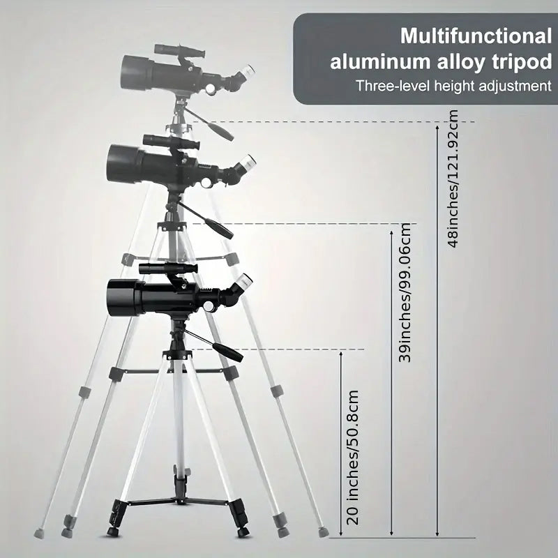 AFTERWAVE Beginner Telescope with Tripod & Finder Scope 70mm Lens