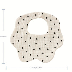 1pc Soft Adjustable 6 Layer Baby Cotton Bib For Newborn Teething