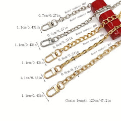 Metal Chain Bag Strap Replaceable Detachable Shoulder Bag Strap