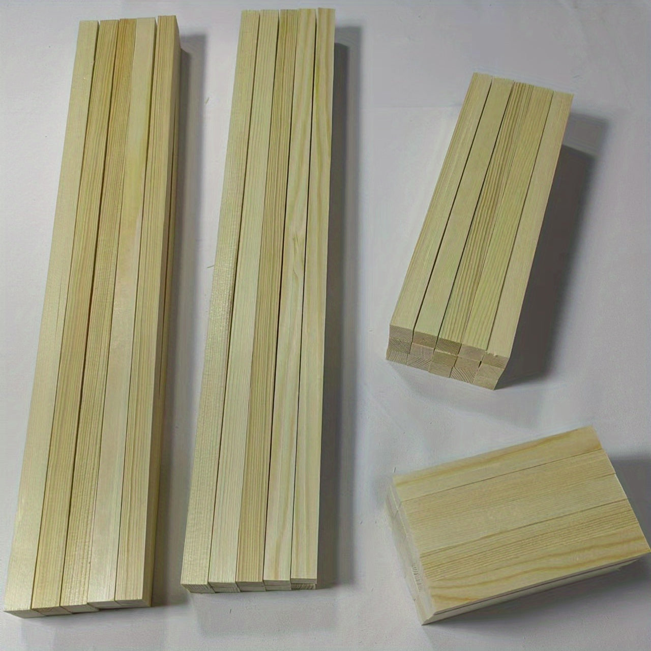 Wood Sticks Square Wooden Dowels Unfinished Hardwood Strips Natural Long