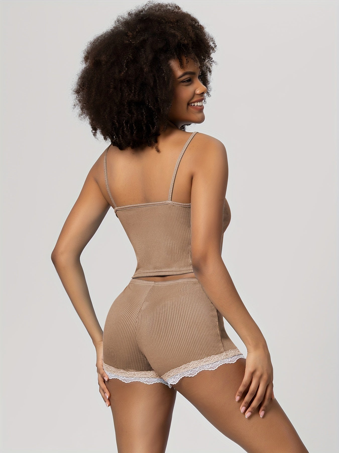 Lace Pajama Set Cami Top & Shorts Women's Sleepwear