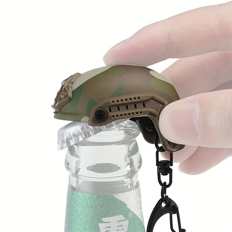 Helmet Keychain Bottle Opener Buckle for Bags and Backpacks
