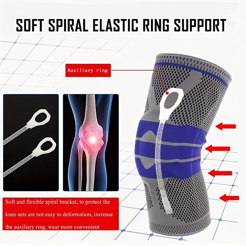 Silicone Spring Full Knee Protector Inner Side Patella Compression Meniscus