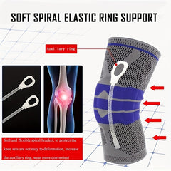 Silicone Spring Full Knee Protector Inner Side Patella Compression Meniscus