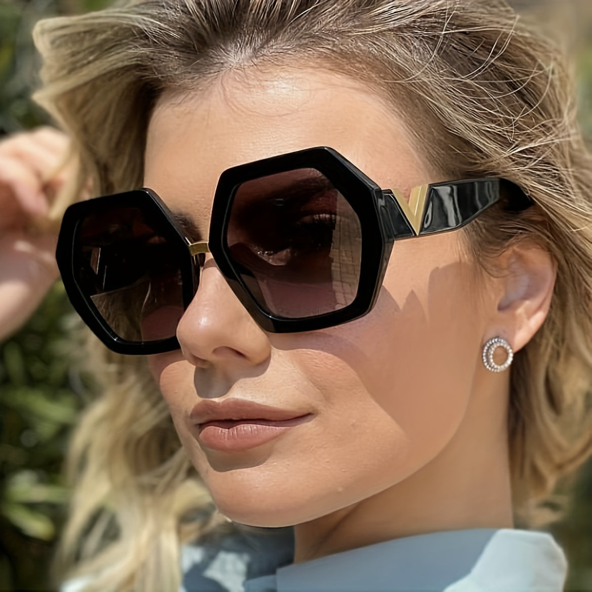 Geometric Frame Sunglasses Retro Glasses UV400