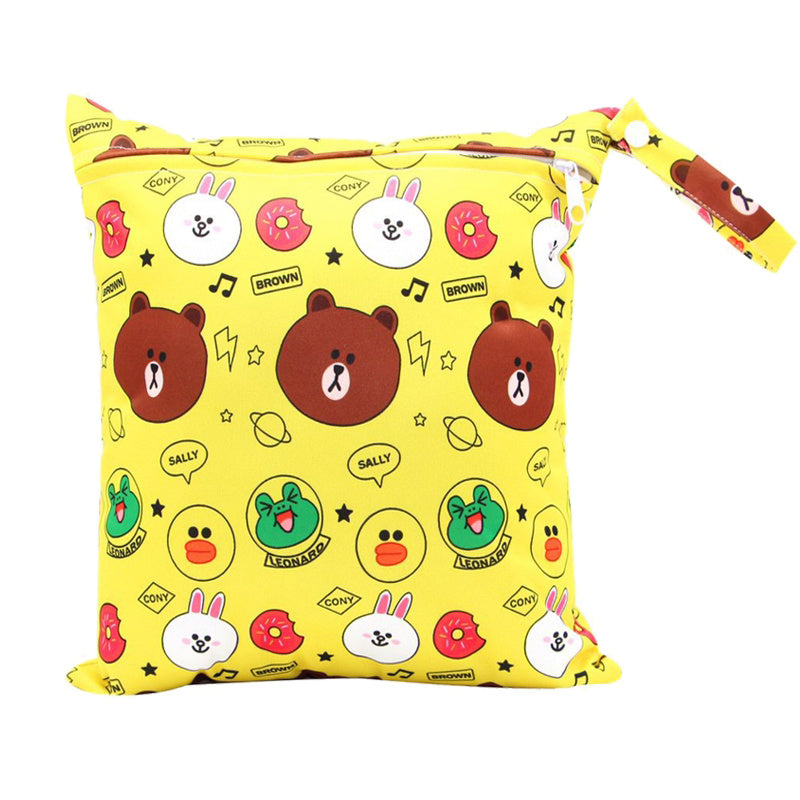 Waterproof Wet and Dry Diaper Bag - Cartoon Pattern