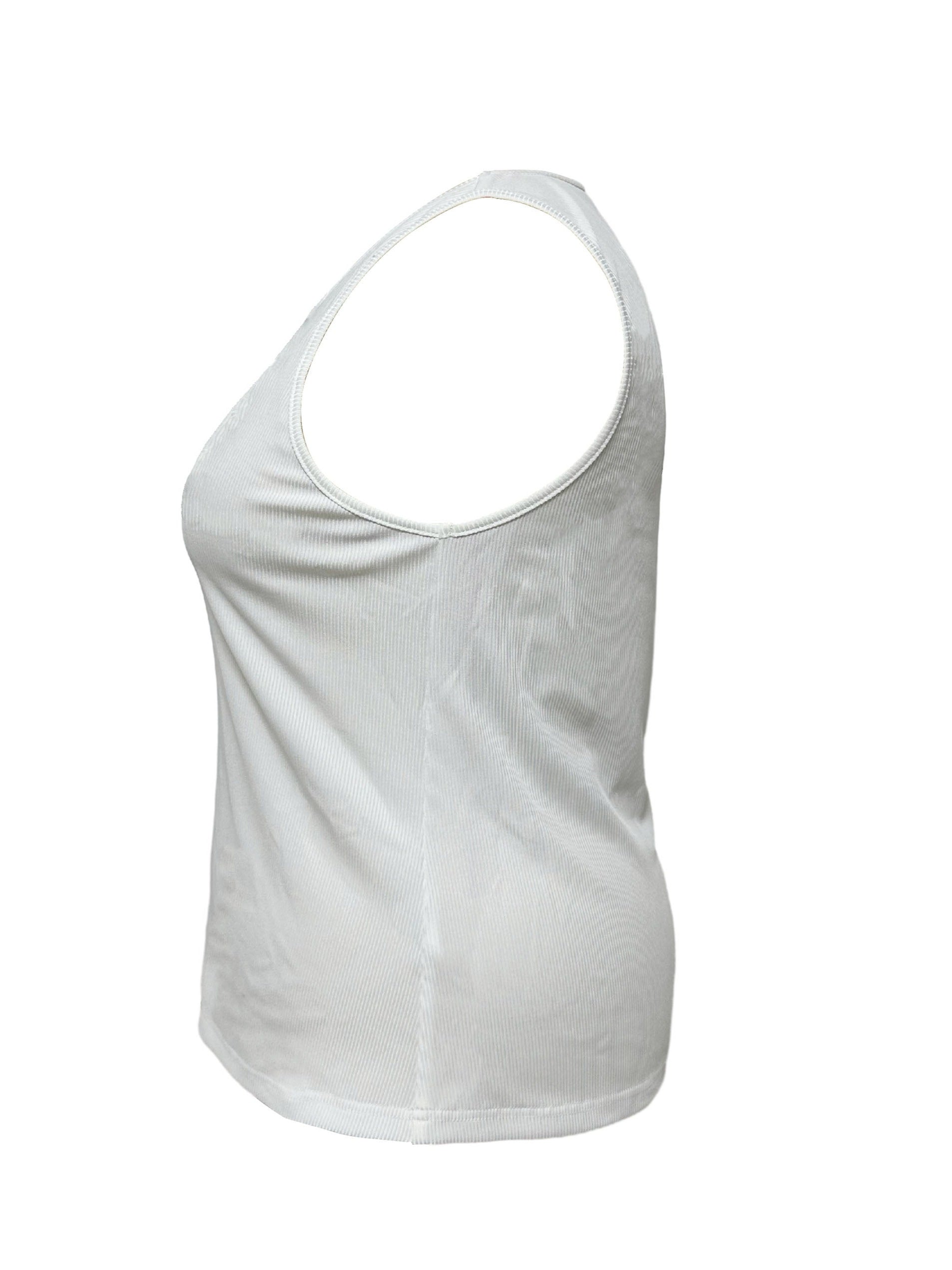 Solid Scoop Neck Summer Tank Top