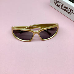 Girl's Oval Frame Glasses UV Protective Sunglasses