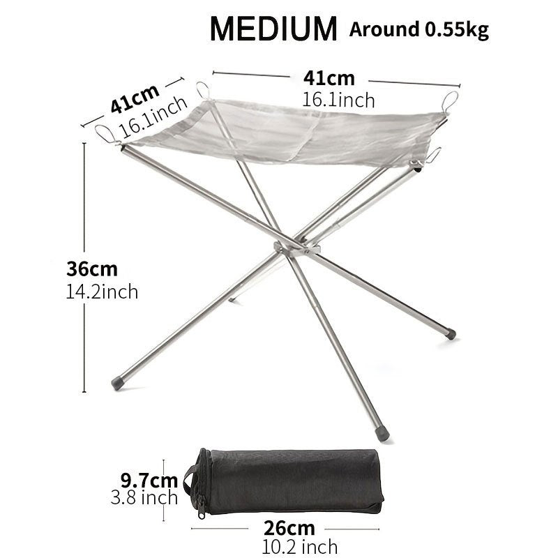 Portable Stainless Steel BBQ Grill Non Stick Foldable for Camping Picnics