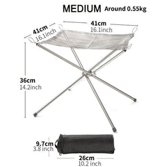 Portable Stainless Steel BBQ Grill Non Stick Foldable for Camping Picnics
